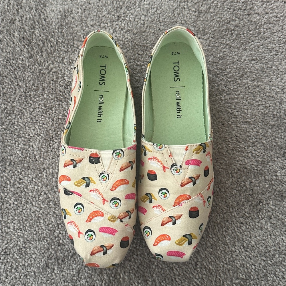 TOMS Colorful Sushi Canvas Slip-Ons